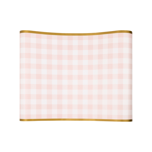 pink gingham table runner 
