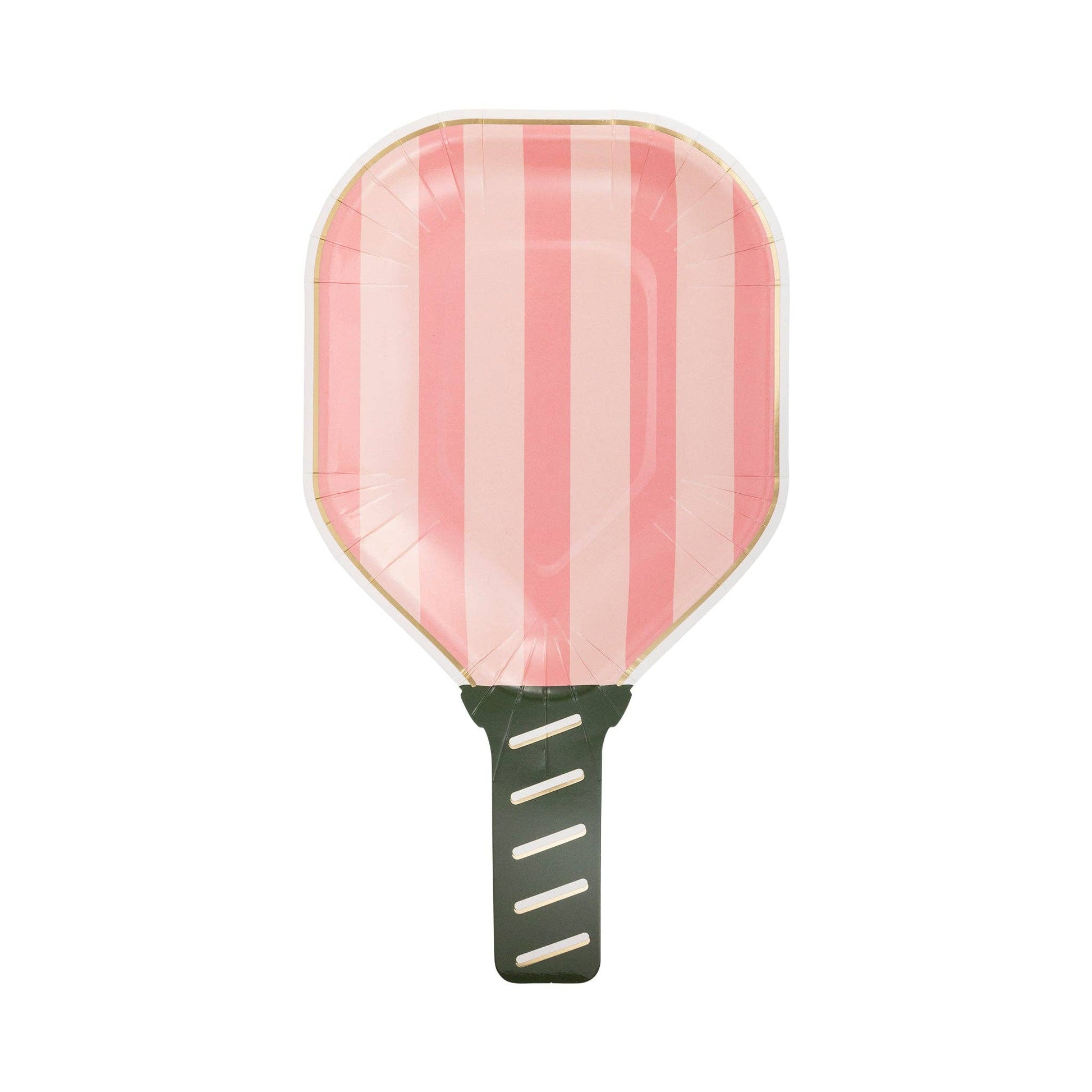 pink paddle shaped paper plates  pack of 8 