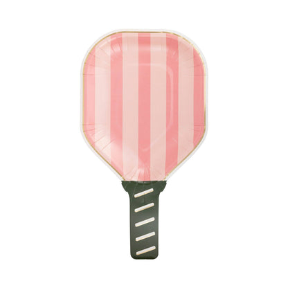 pink paddle shaped paper plates  pack of 8 