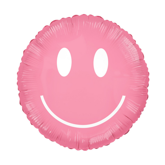 pink smiley face balloon