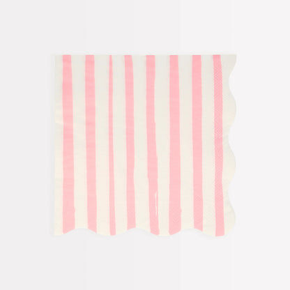 pink stripe dinner napkins by meri meri 