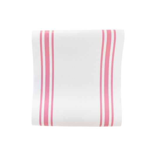 Pink striped paper table runner, available in Toronto and shipping across Canada.