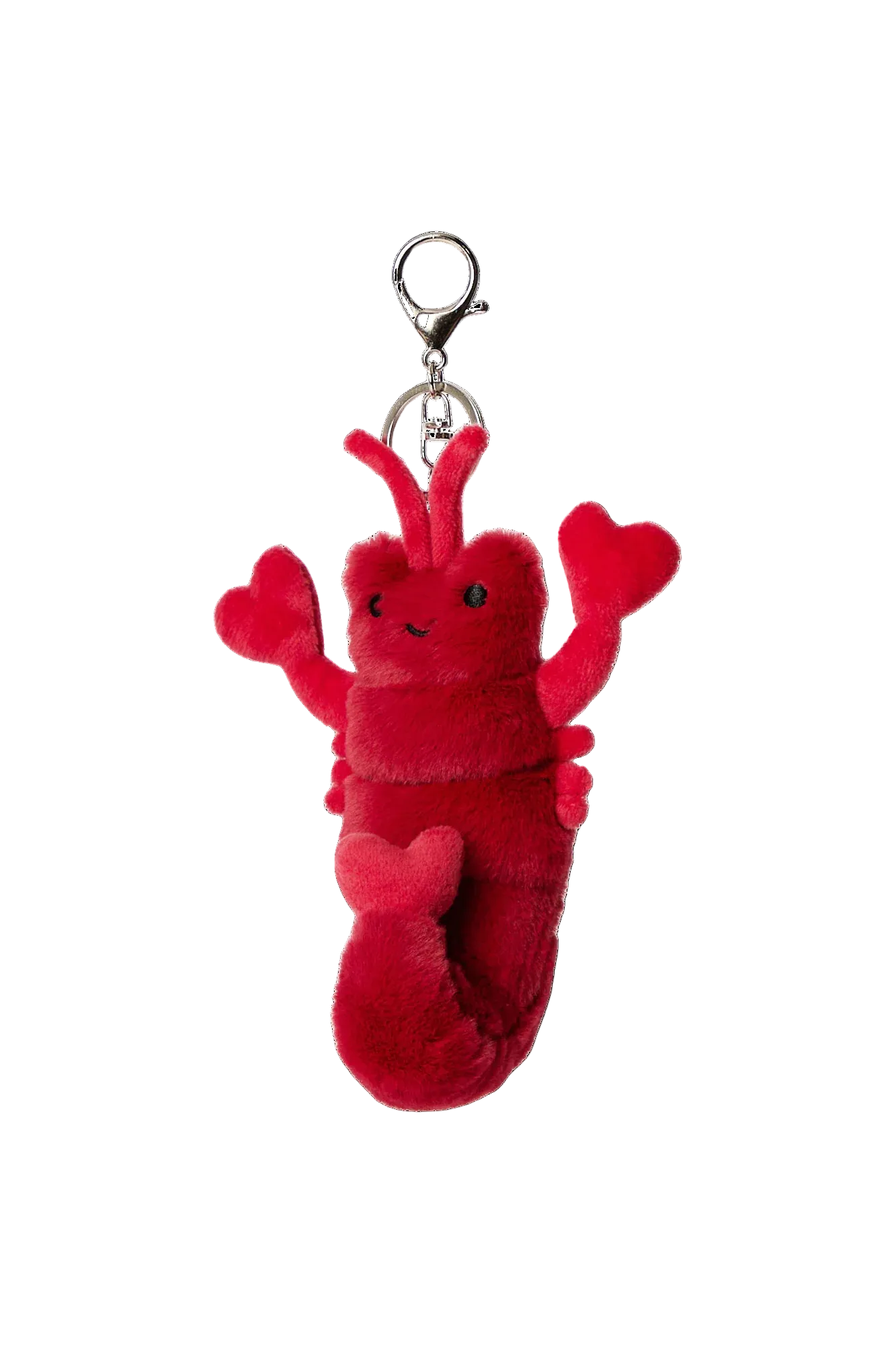 Plush lobster keychain charm with metal key ring available in Toronto and shipping across Canada