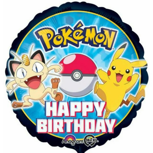 pokemon happy birthday foil balloon