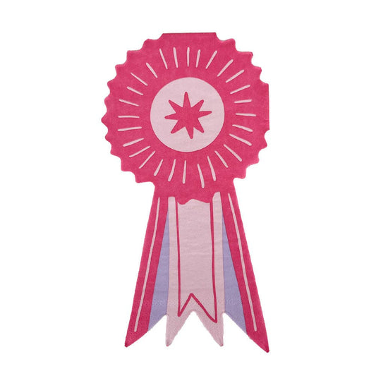 Pink show ribbon napkin for western-themed party decor, ships across Canada.