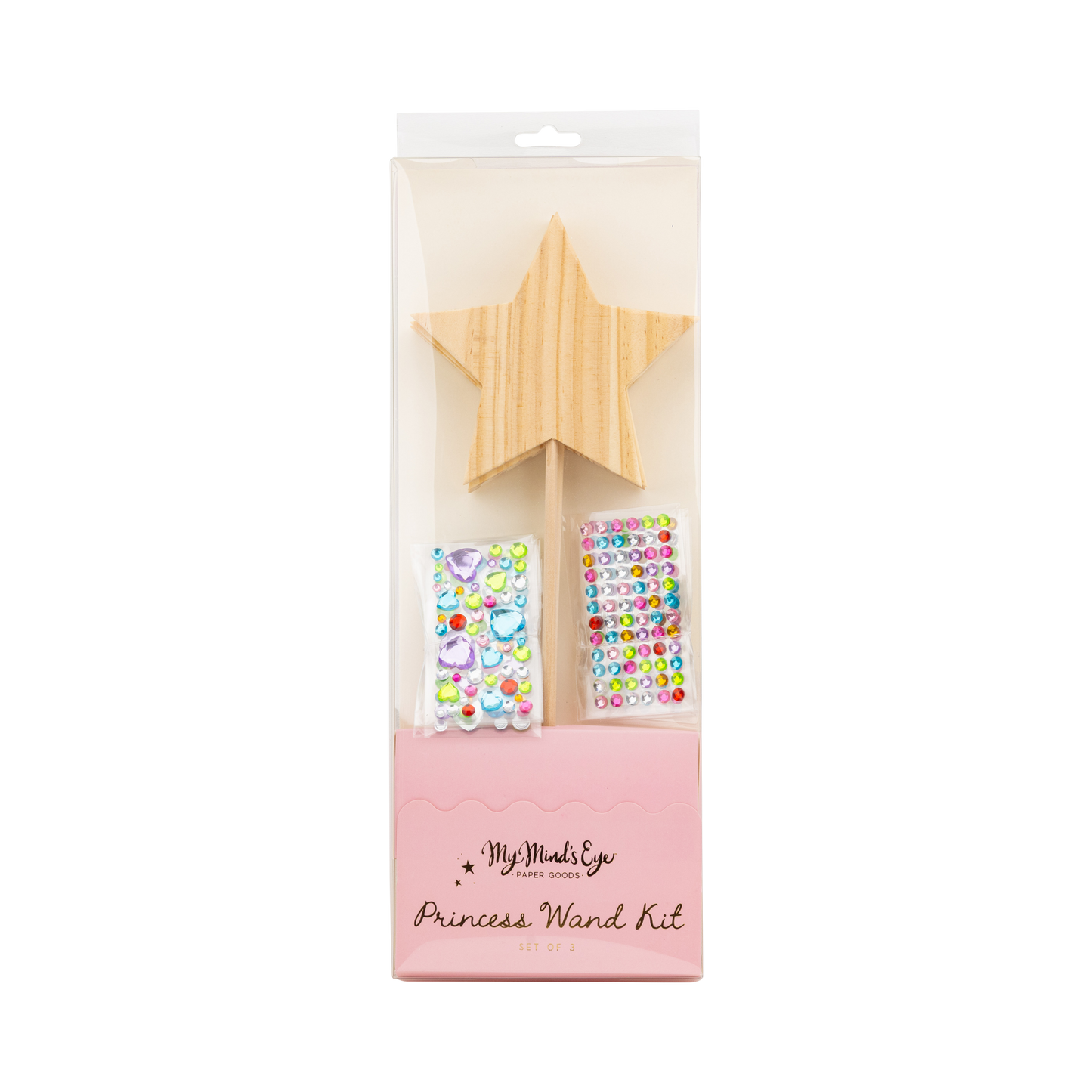 Star-shaped wooden DIY wand kit- set of 3 