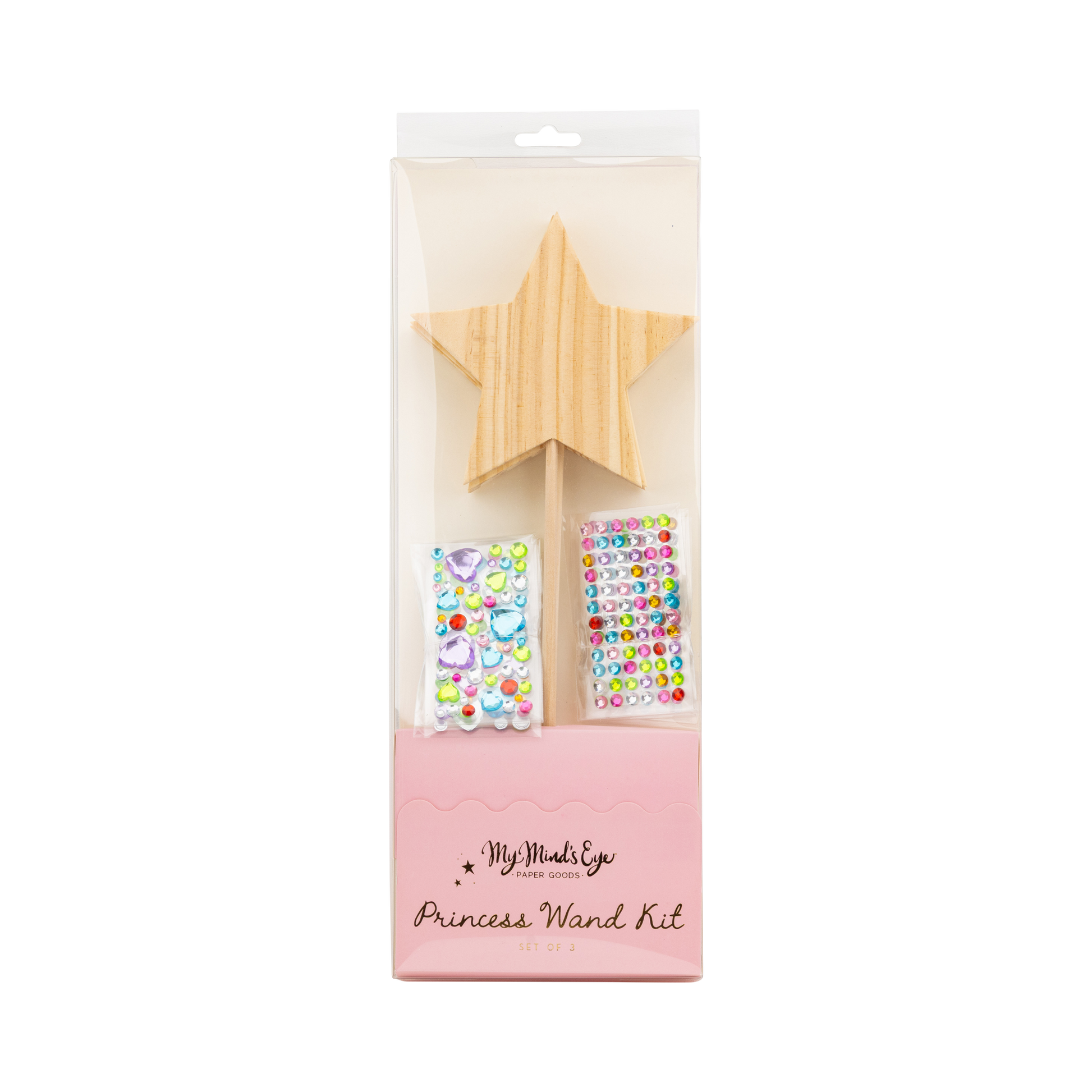 Star-shaped wooden DIY wand kit- set of 3 