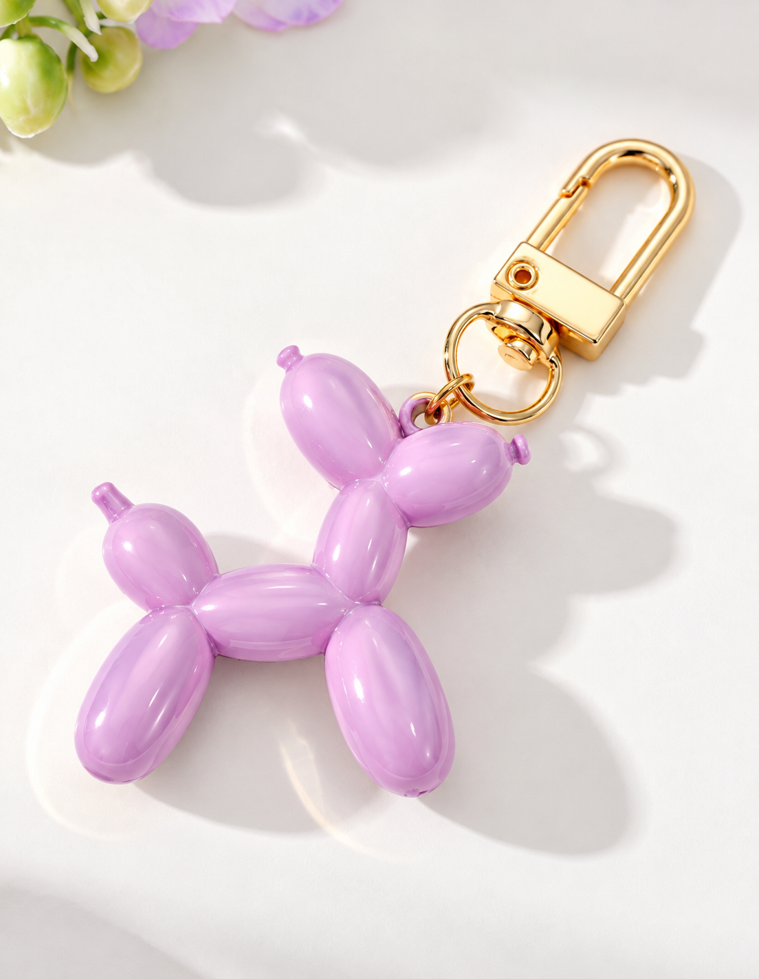 BALLOON DOG KEYCHAIN - PURPLE