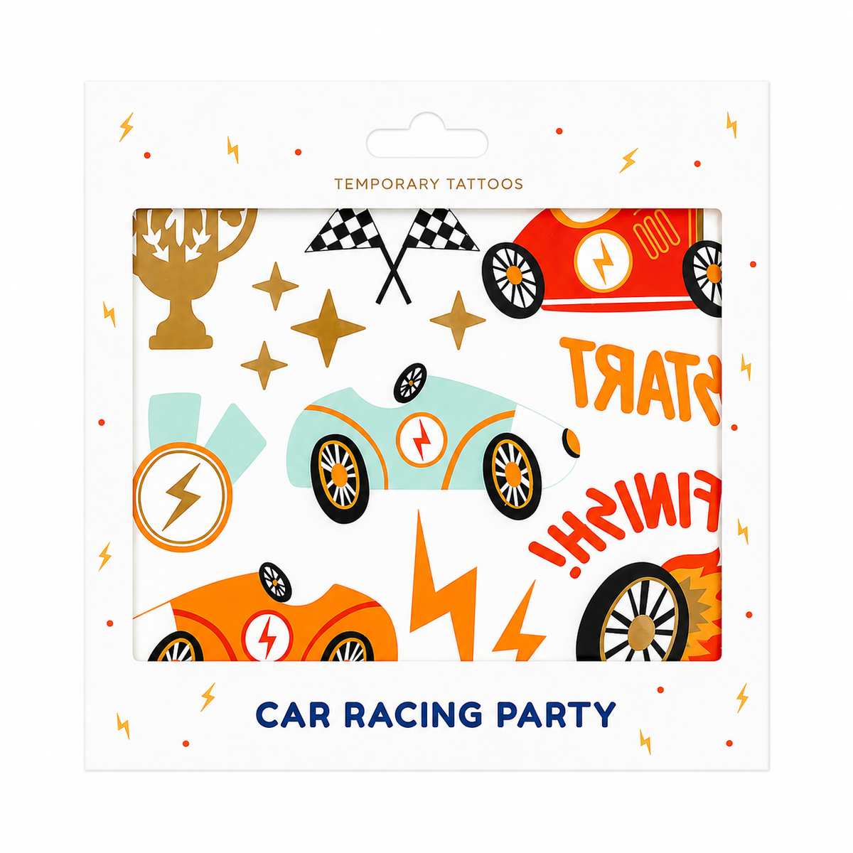 RACE CAR TEMPORARY TATTOOS
