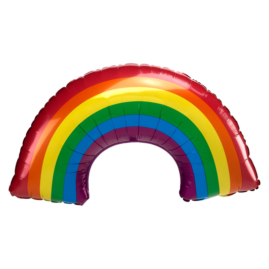vibrant rainbow foil balloon