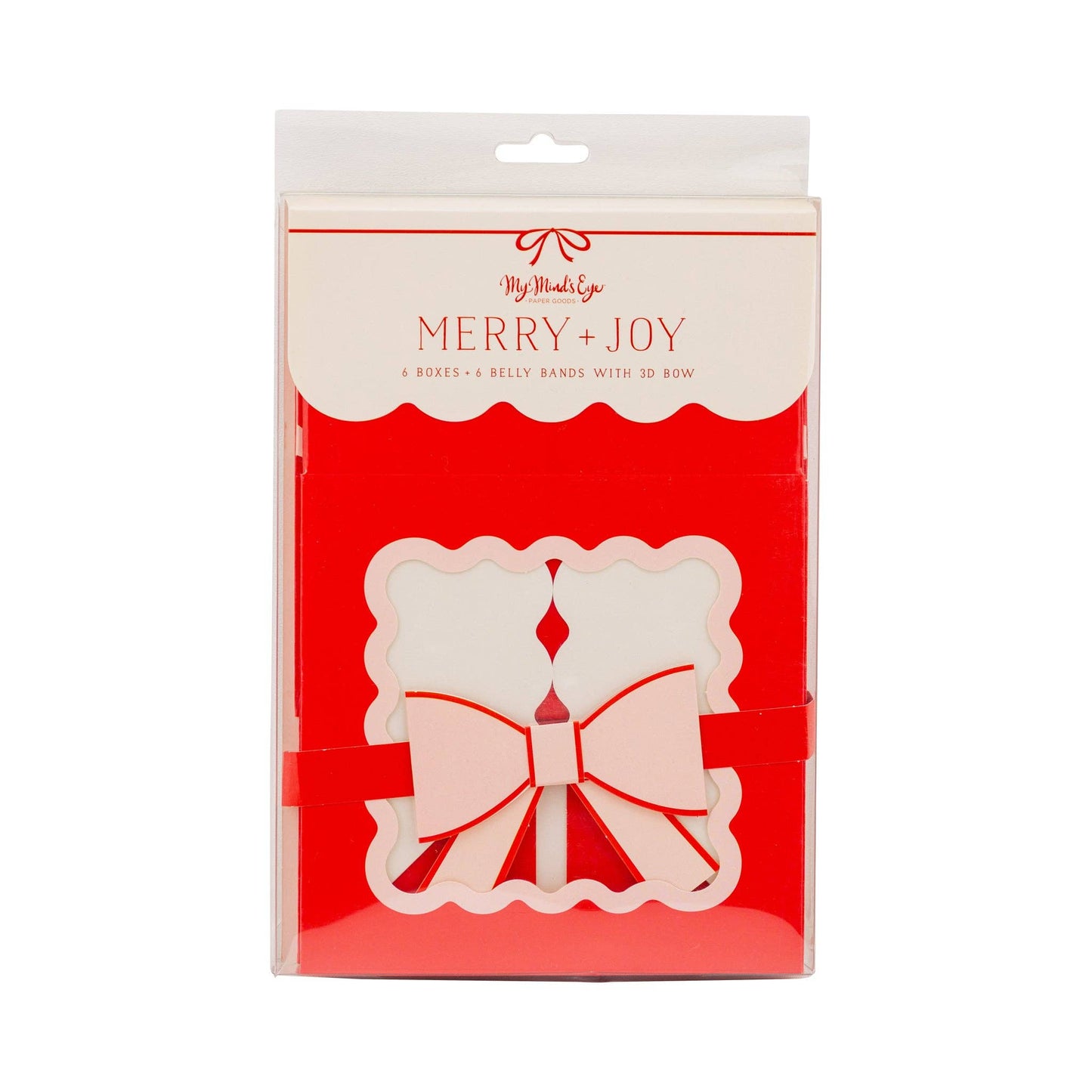 Toronto packaging of red and pink cookie boxes with bow, set of 6. Sold at Confetti My Party. 