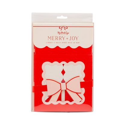 Toronto packaging of red and pink cookie boxes with bow, set of 6. Sold at Confetti My Party. 