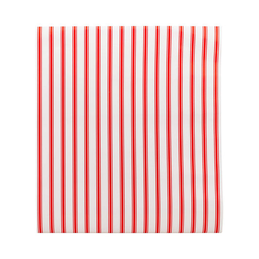 Red and white paper table runner 