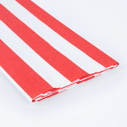 Red striped tablecloth by Meri Meri, premium partyware available in Toronto at Confetti My Party.