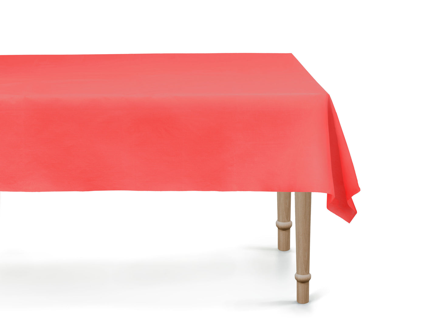 Red rectangular tablecloth on table, approx. 137 × 183 cm (53.9" × 72"), available at Confetti My Party Toronto