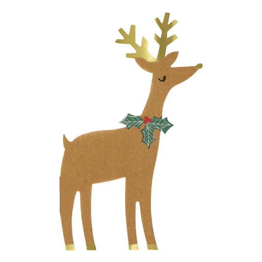 reindeer shaped napkins by meri meri