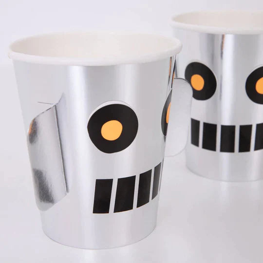 robot cups by meri meri