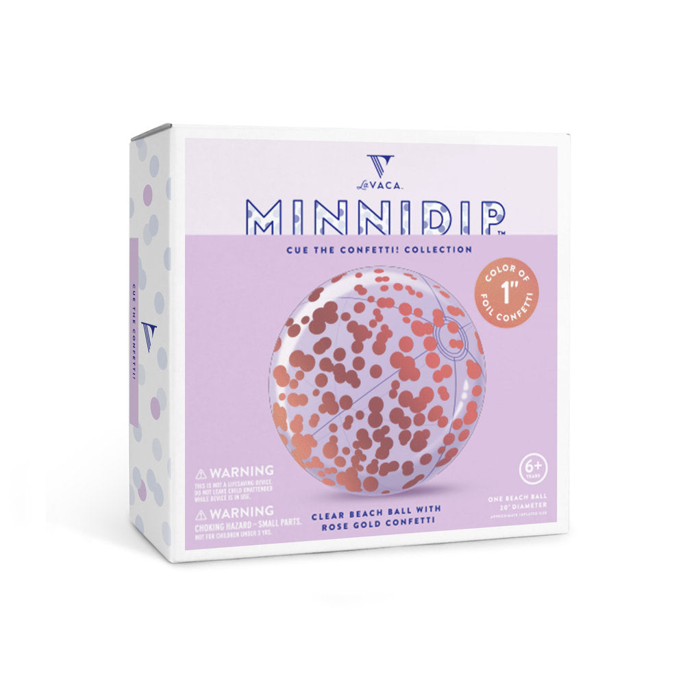 ROSE GOLD CONFETTI BEACH BALL