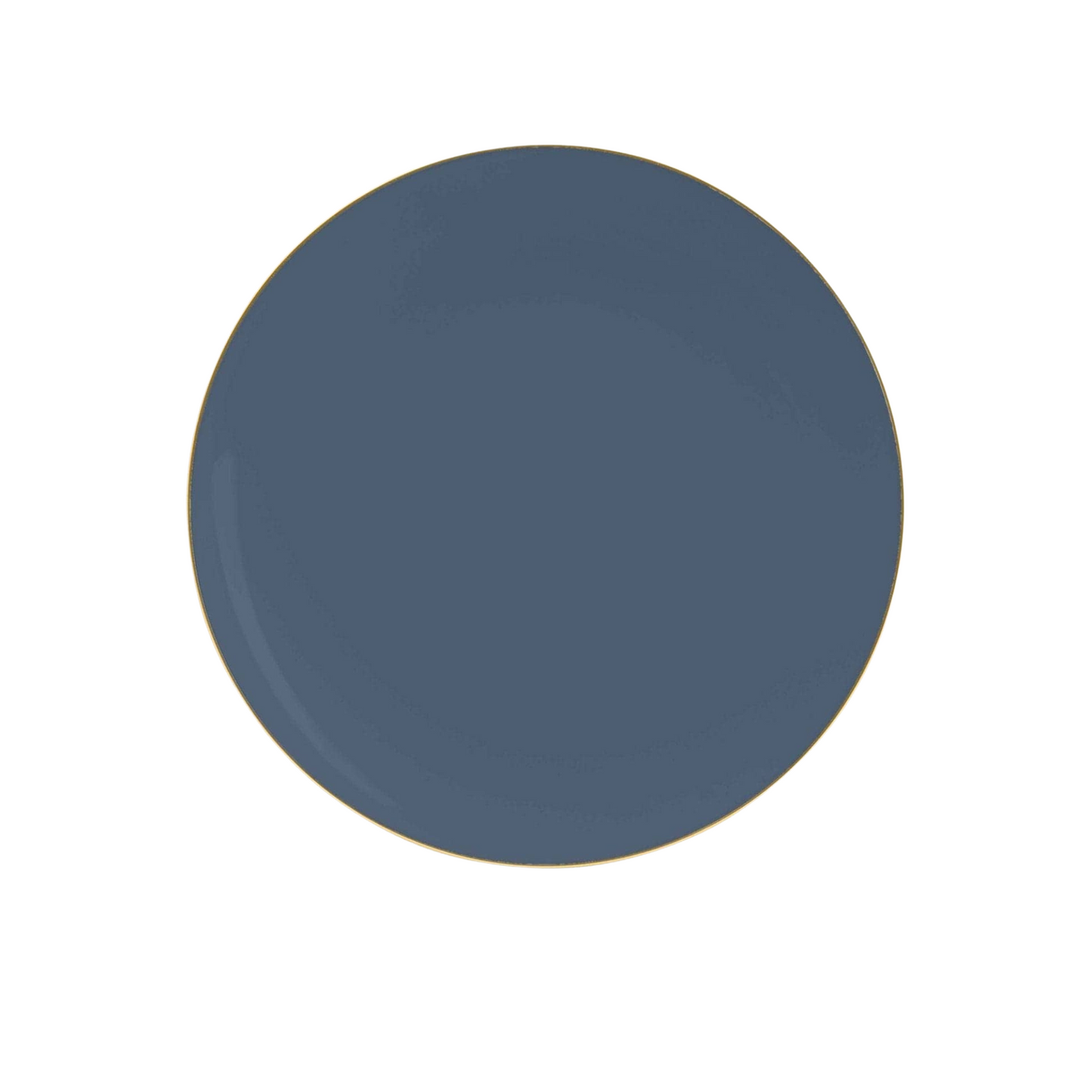 slate grey and gold plastic dinner plate