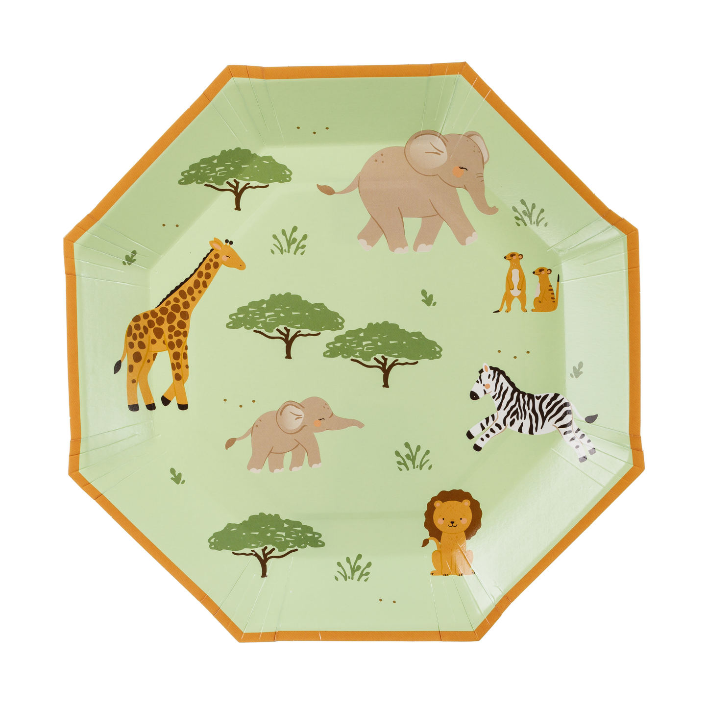 Safari animal paper plates with jungle animals available at our Toronto party shop