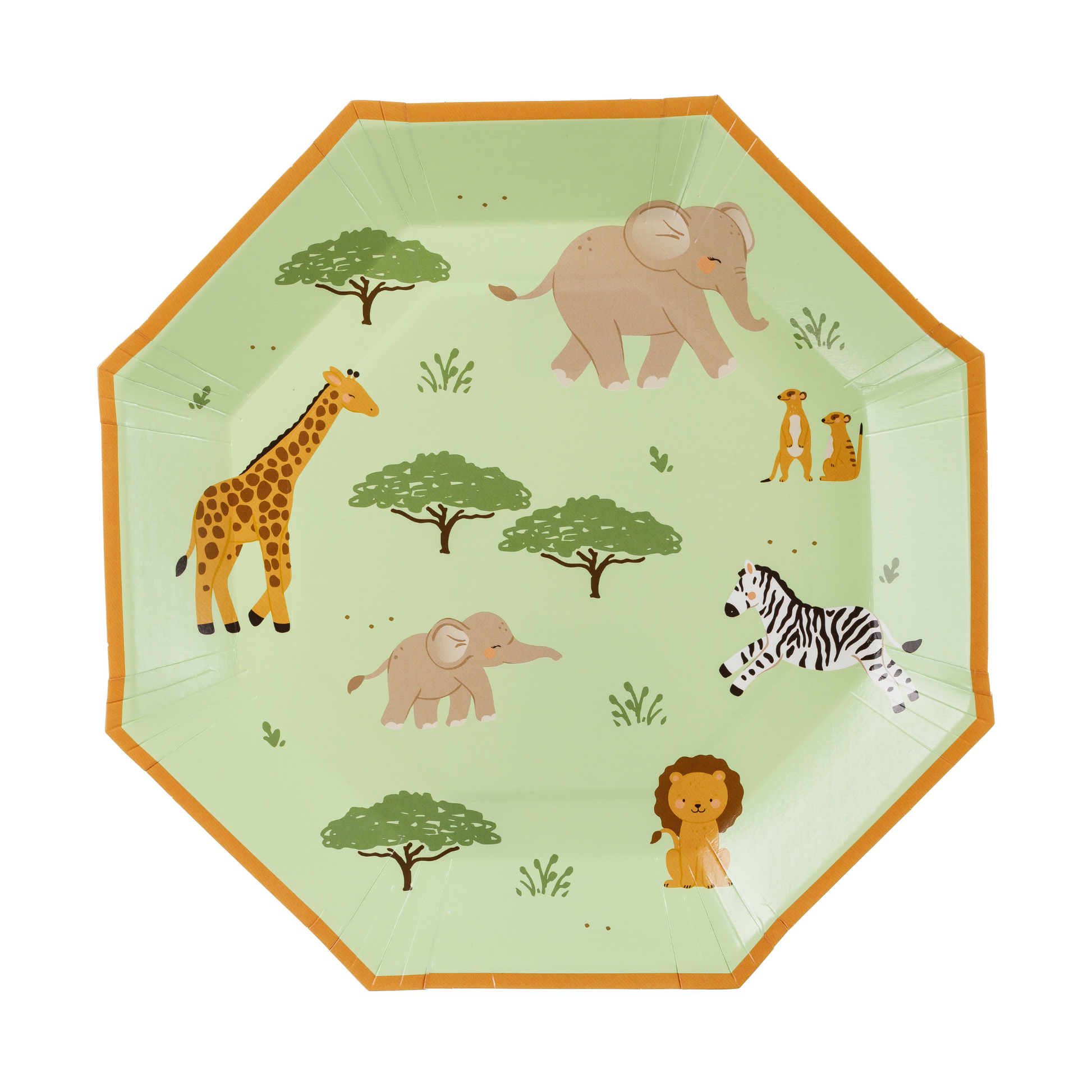 Safari animal paper plates with jungle animals available at our Toronto party shop