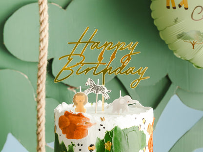 Safari themed birthday candles for jungle party cakes available at our Toronto party shop