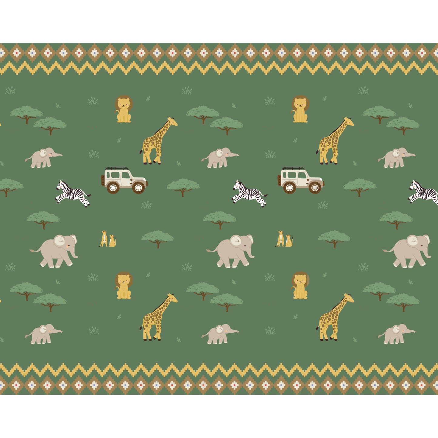 Safari themed tablecloth with animal print available at our Toronto party shop