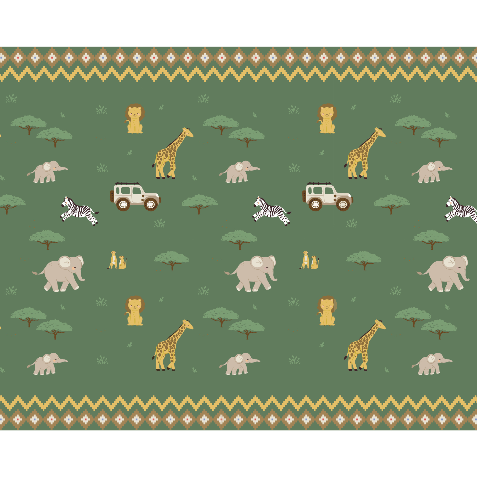 Safari themed tablecloth with animal print available at our Toronto party shop