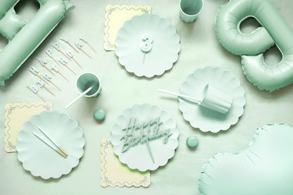 sage green party supplies by partydeco 