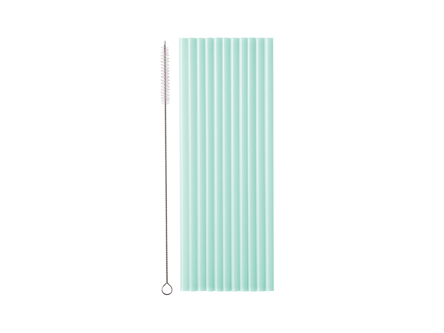 sage green reusable straws pack of 12