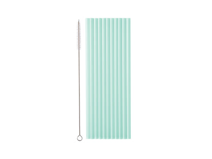 sage green reusable straws pack of 12