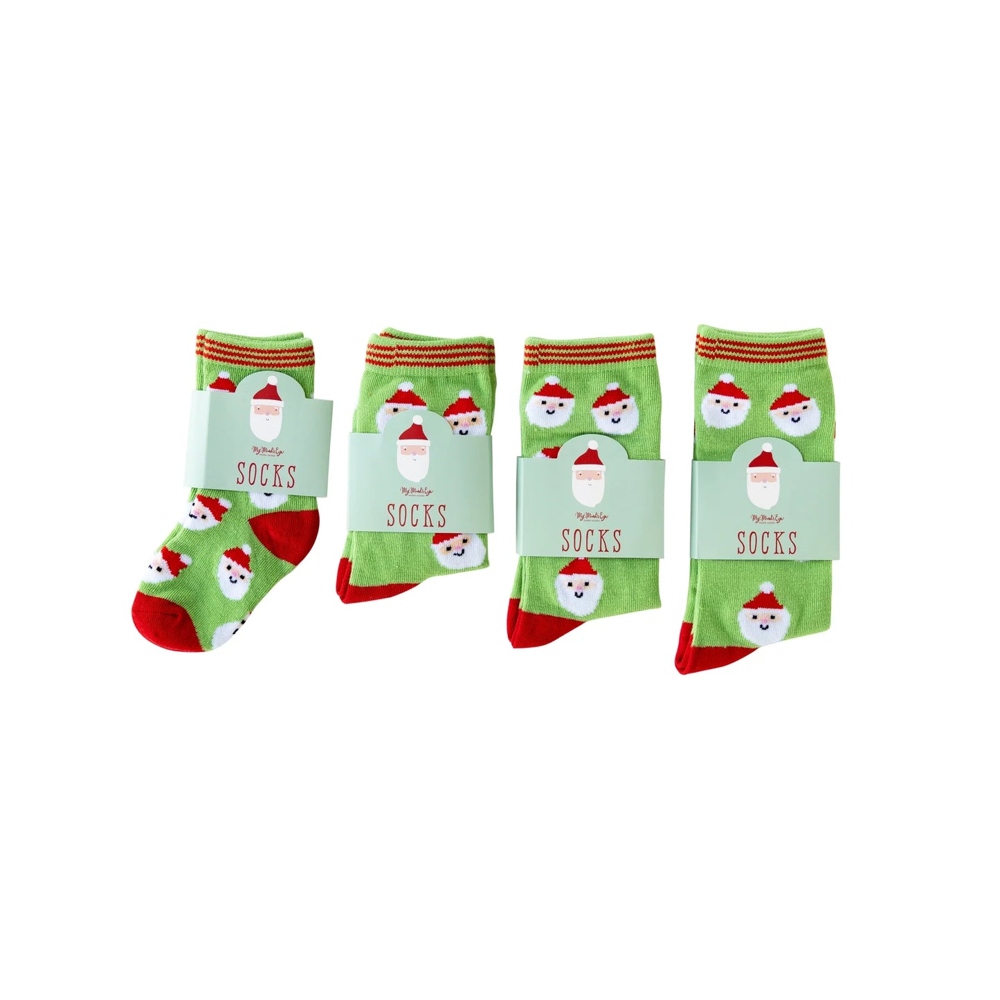 WHIMSY SANTA SCATTER SOCKS