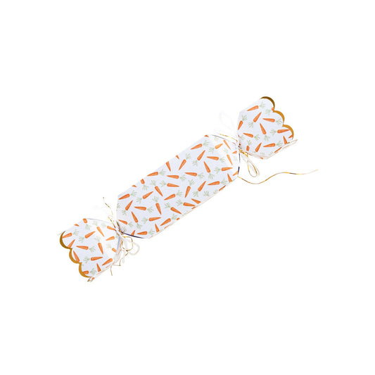 Scattered carrot treat boxes with gold scalloped edges, fun favour for Easter. Sold in Toronto - ships across Canada.