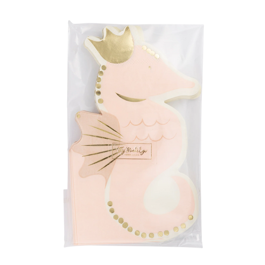 seahorse shaped napkins packaged 