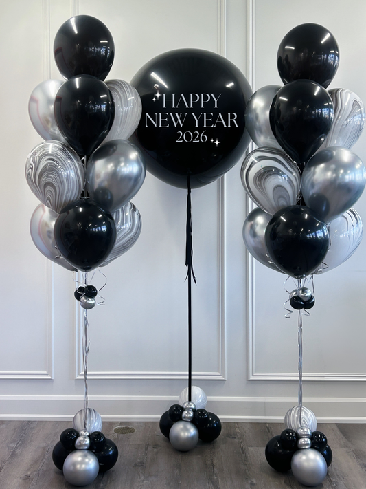 NYE BLACK & SILVER BALLOON PACKAGE ✨