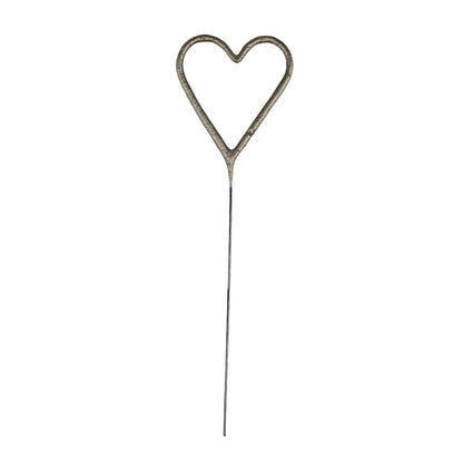 SILVER SPARKLER HEART CANDLE BY MERI MERI