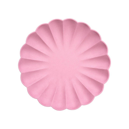 small deep pink eco friendly plates
