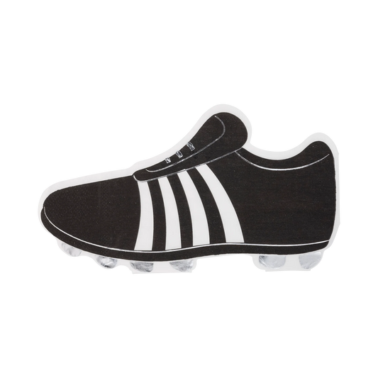 black and white soccer cleat shoes napkins 