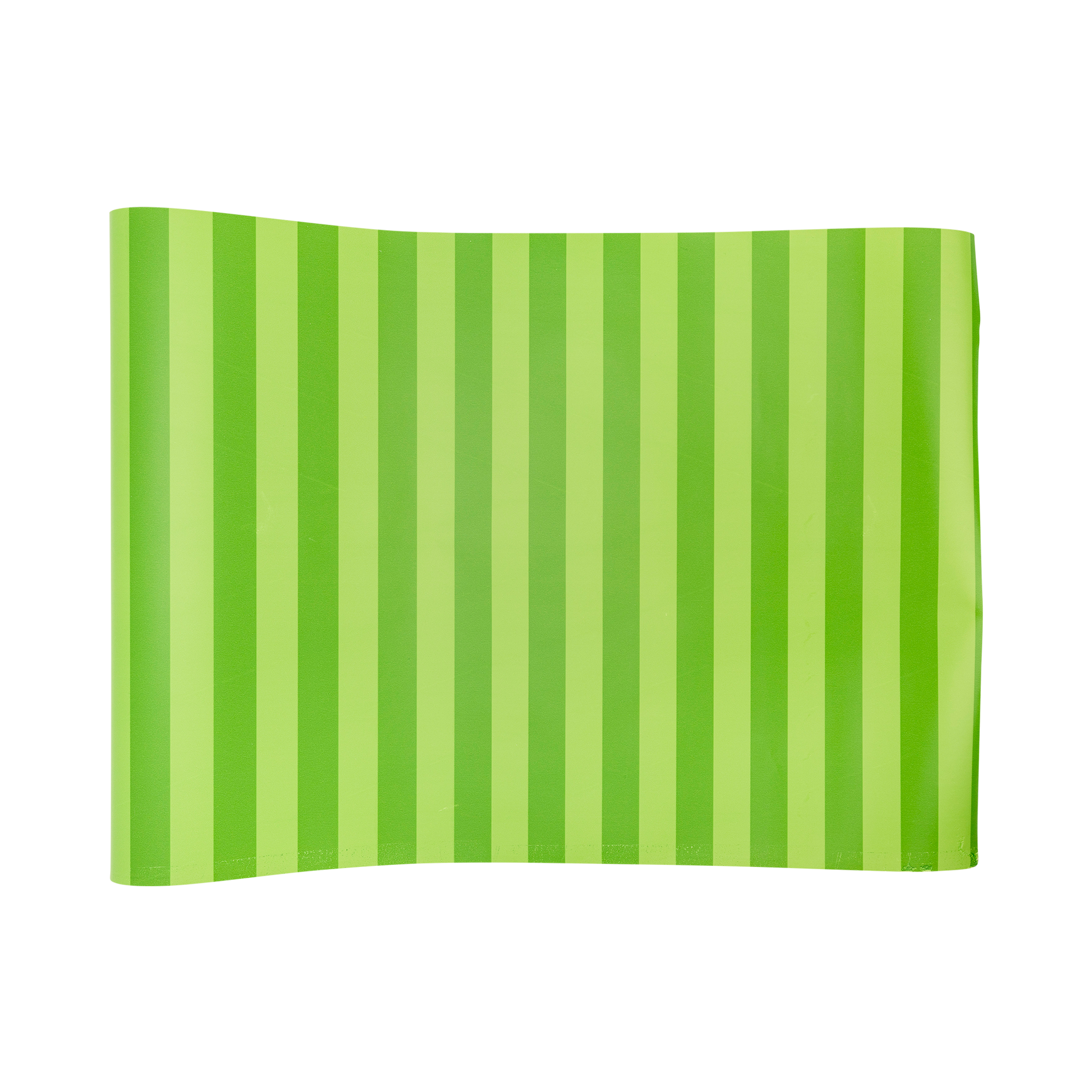 Green striped paper table runner available at our Toronto party shop.