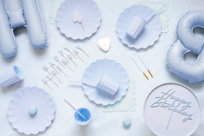 soft blue party supplies by party deco