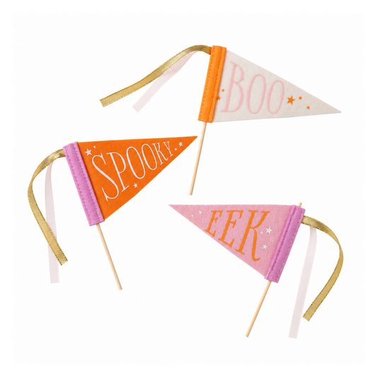 SPOOKY HALLOWEEN FELT PENNANT SET