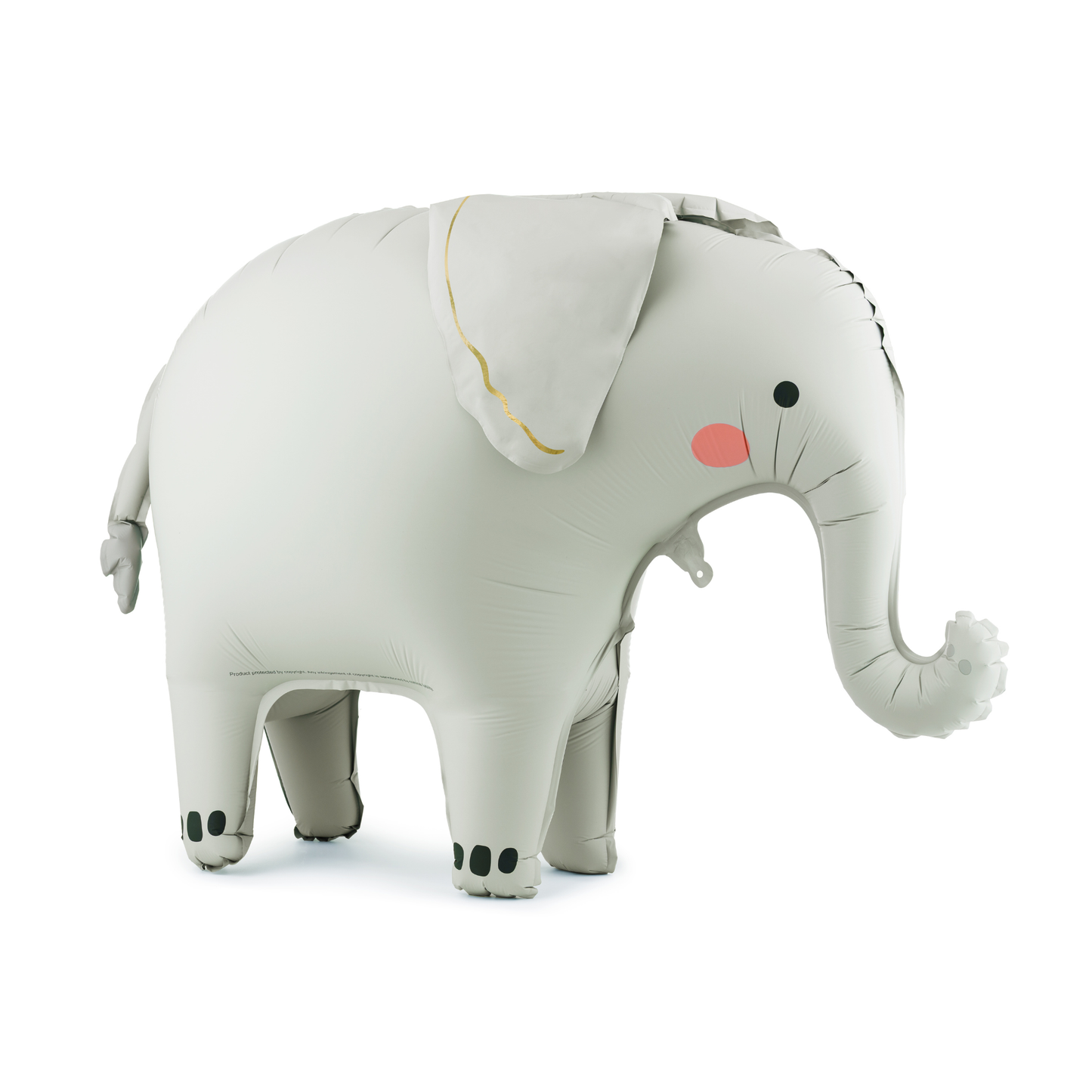Standing elephant foil balloon in soft mixed colours, perfect for baby shower and birthday decorations in Toronto.