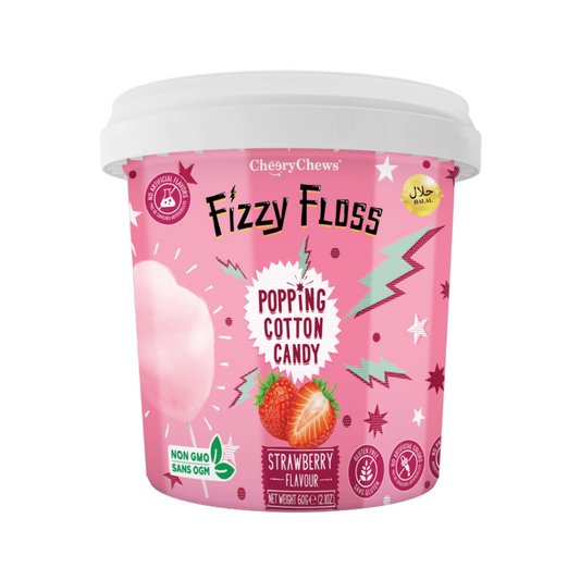 fizzy floss strawberry popping cotton candy