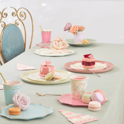 table setting for modern tea party with meri meri supplies