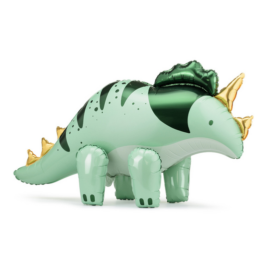 standing triceratops foil balloon