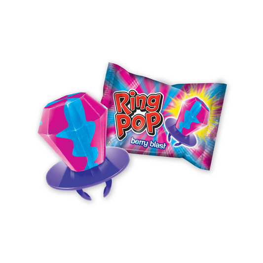 twisted ring pops in berry blast flavour
