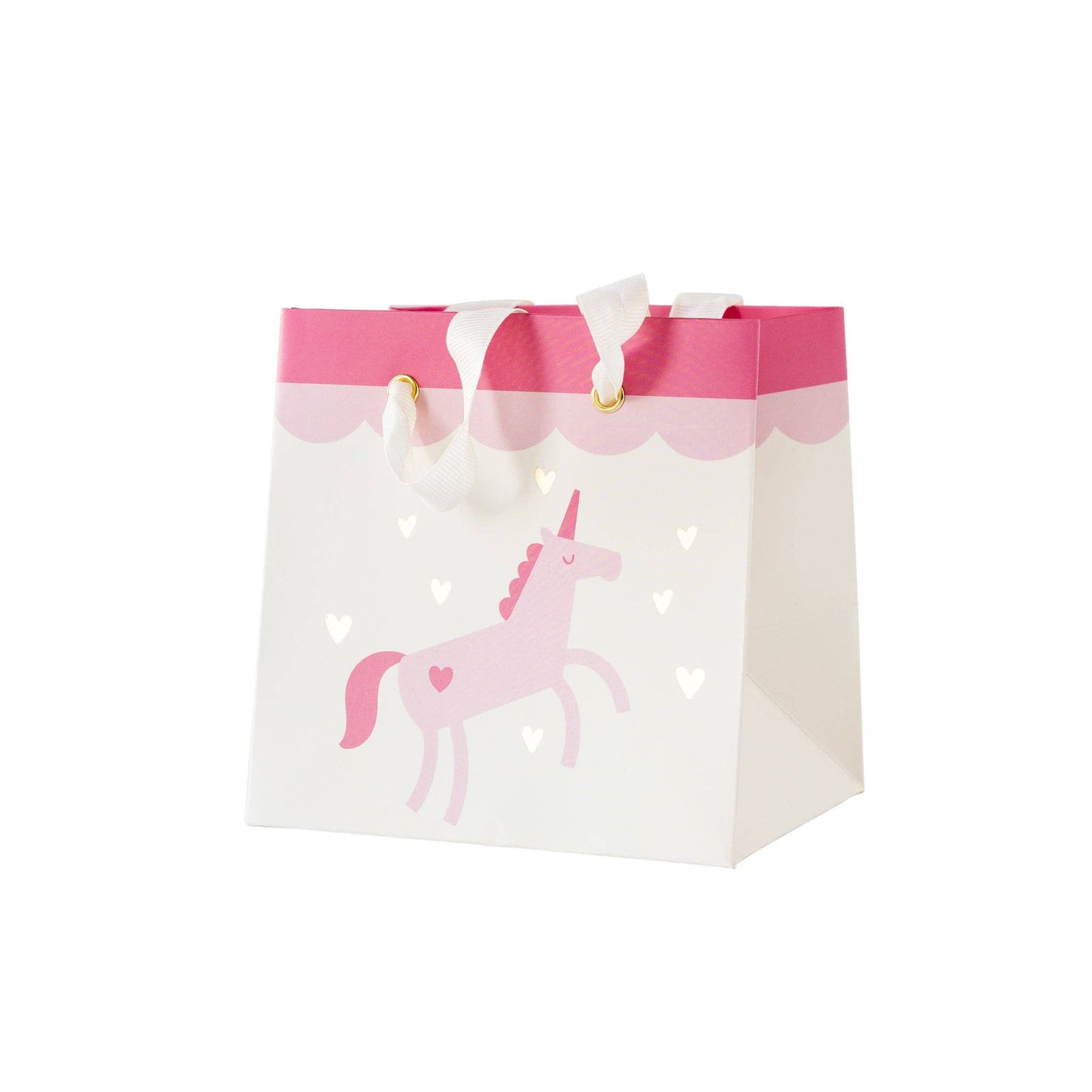 Set of 6 unicorn gift bags with ribbon handles, available at our Toronto party shop.