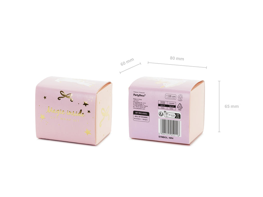 Gold foil ‘Magic Inside’ unicorn sticker gift box — available in Toronto and ships across Canada.
