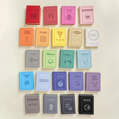 vintage assortment bookshelf edition board games. Sold in Toronto at Confetti my party. Ships Canada wide and USA.