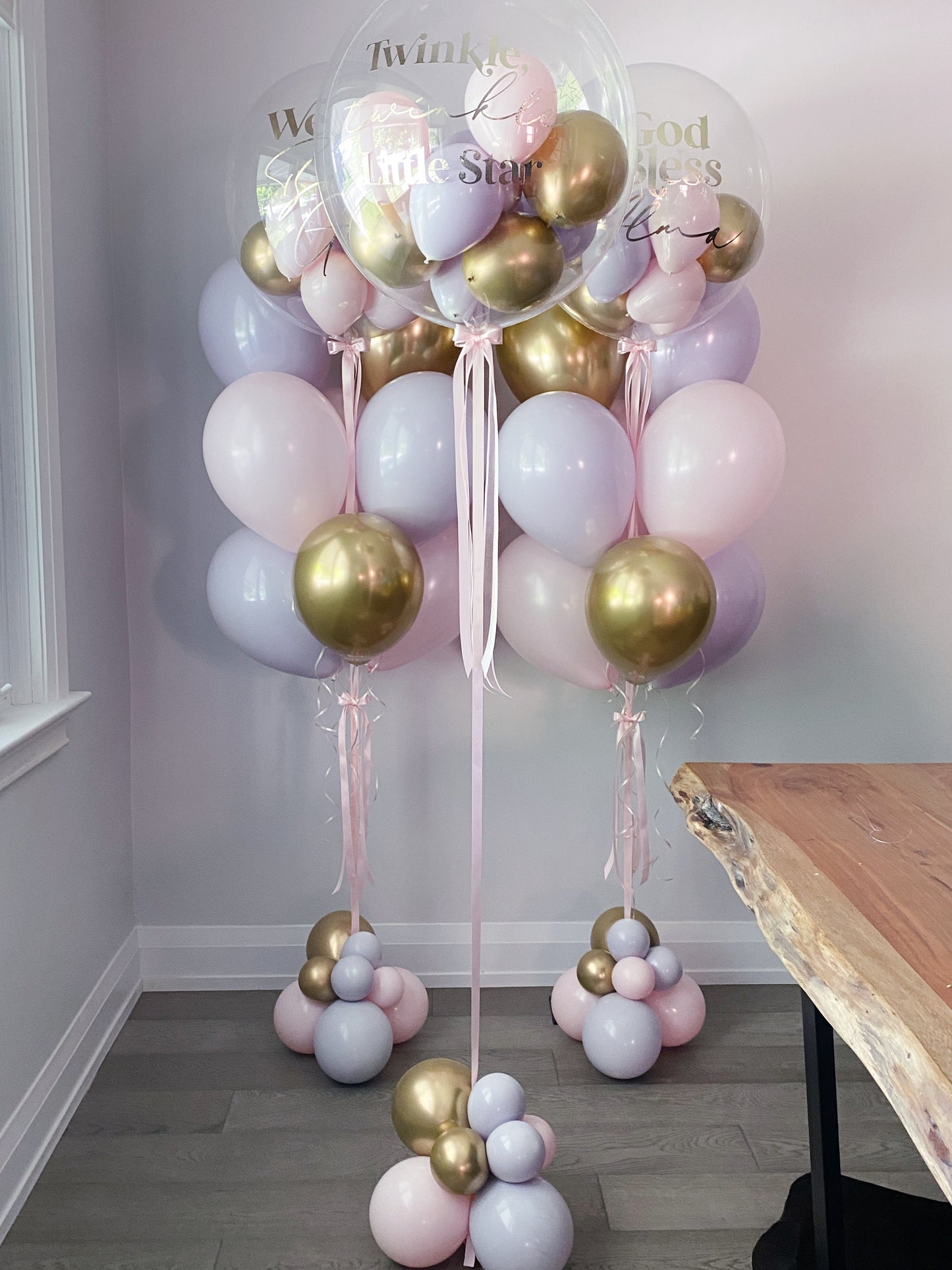 WELCOME BABY GIRL BALLOON BUNDLE